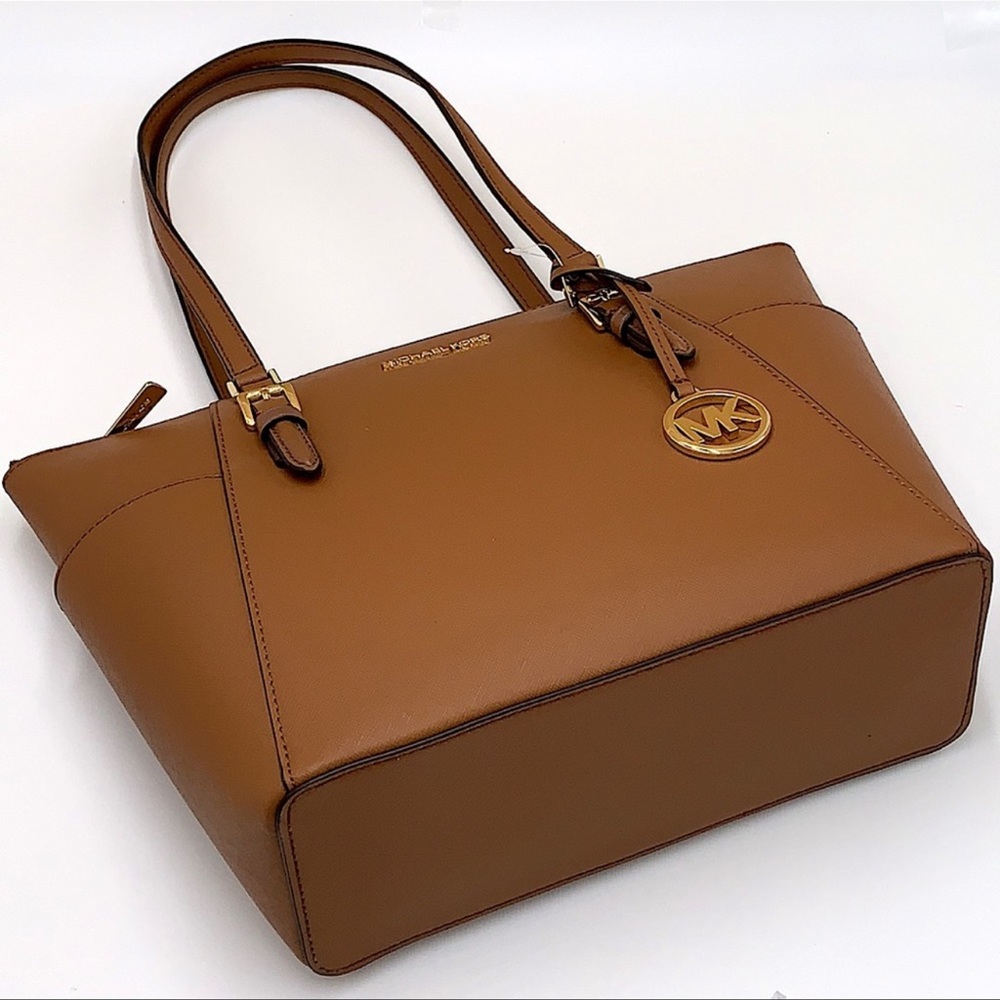MICHAEL KORS Charlotte Large Leather Top-Zip Tote - Picture 7 of 16